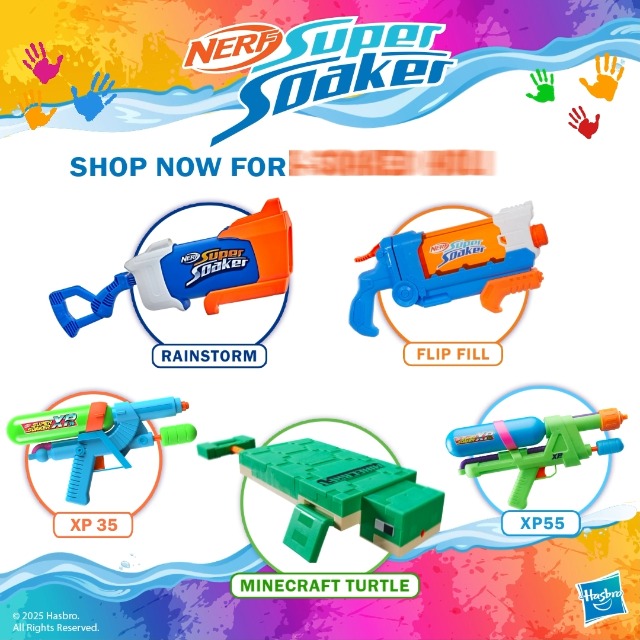 Nerf Super Soaker XP55 Water Blaster, Air Pressurized System, 517 Nerf Super Soaker XP55 Water Blaster, Air Pressurized System, 517